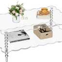 Acrylic Coffee Table, 2-Tier Living Room Table with Storage, Center Table Mid-Modern Century for Living Room, Easy to Assemble (Clear, 37.823.615.7)