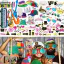 Bulk Large Premium Photo Booth Props Set for Adult Teens, Funny Hats and Large Glasses, Crystal Crown, Inflatable, Card Cutout Props, Photo Booth Prop for All Occasions