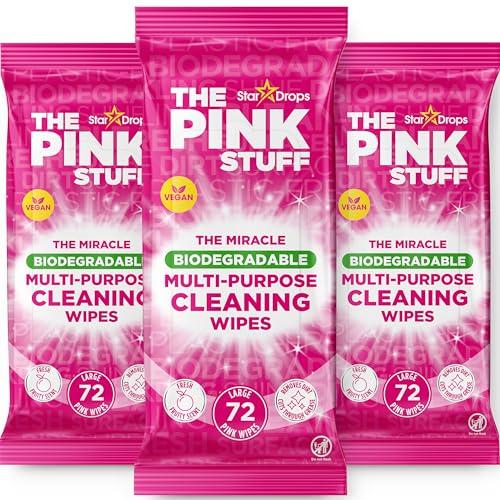 Stardrops The Pink Stuff Miracle Multi-Purpose Cleaning Wipes – 216 Count – Tough on Grease, Grime, and Dirt – All-Purpose Cleaner for Kitchen, Bathroom, and More