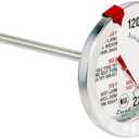 Escali AH1 Stainless Steel Oven Safe Meat Thermometer, Extra Large 2.5-inches Dial, Temperature Labeled for Beef, Poultry, Pork, and Veal Silver NSF Certified