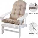 Enipate Weather Resistant Adirondack Chair Cushions High Back Indoor Outdoor Patio Tufted Lounge Cushion Seat Pads, Beige