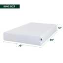 Zinus 12 Inch Green Tea Cooling Memory Foam Mattress [New Version], King, Fiberglass Free, Medium Firmness, Cooling Gel Foam, Certified Safe Foams & Fabric, Mattress in A Box