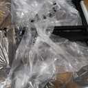 Kitstorack Folding TV Tray Tables Set of 2, No Assembly, Rounded Metal Rims, 18.9 x 14.2 x 26.3 inches