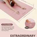 YOTTOY Yoga Mat, 72"x 32"x1/3" Extra Wide Non-Slip Exercise Fitness Yoga Mats,Eco-Friendly TPE Exercise Mats for Women Men Home Workout with Strap Bag (Coral)