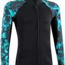 YDQUANI 2mm Wetsuit Top Neoprene Wetsuits Jacket Thermal Long Sleeves Diving Suit for Men Women Scuba Diving Surfing Open Water Swimming Snorkeling Size XL