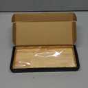 Bathroom Tray for Counter Top Organizer  Oak Wood Vanity Tray with Metal Frame for Dresser, Kitchen, Nightstand  Gold & Oak Decorative Storage (11" x 4.5" x 1.5")