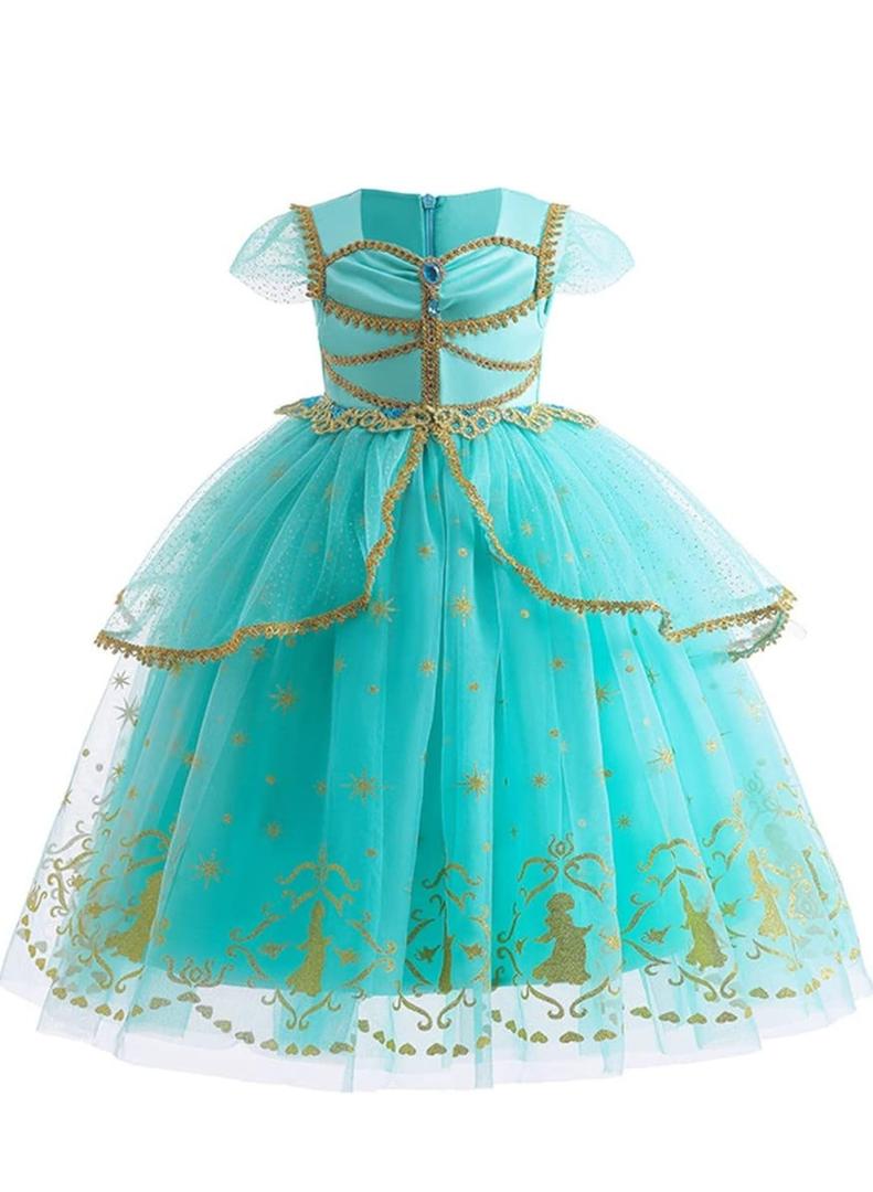 Girls Princess Jasmine Costumes Aladdin Arabian Fancy Dress up Halloween Cosplay Christmas Birthday Party Outfits 120