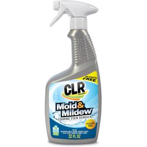 CLR Mold & Mildew Clear, Bleach-Free Stain Remover Spray Works on Fabric, Wood, Fiberglass, Concrete, Brick, Glass, and More - EPA Safer Choice, 32 Fl Oz