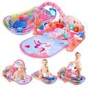 Windidi Baby Gyms Play Mats with Tummy Time Water Mat, Activity Mat Play Piano Gym with 5 Sensory Toys for Babies, Music and Lights Boy & Girl Gifts for Infant Newborn Babies 03 46 69 612 Months