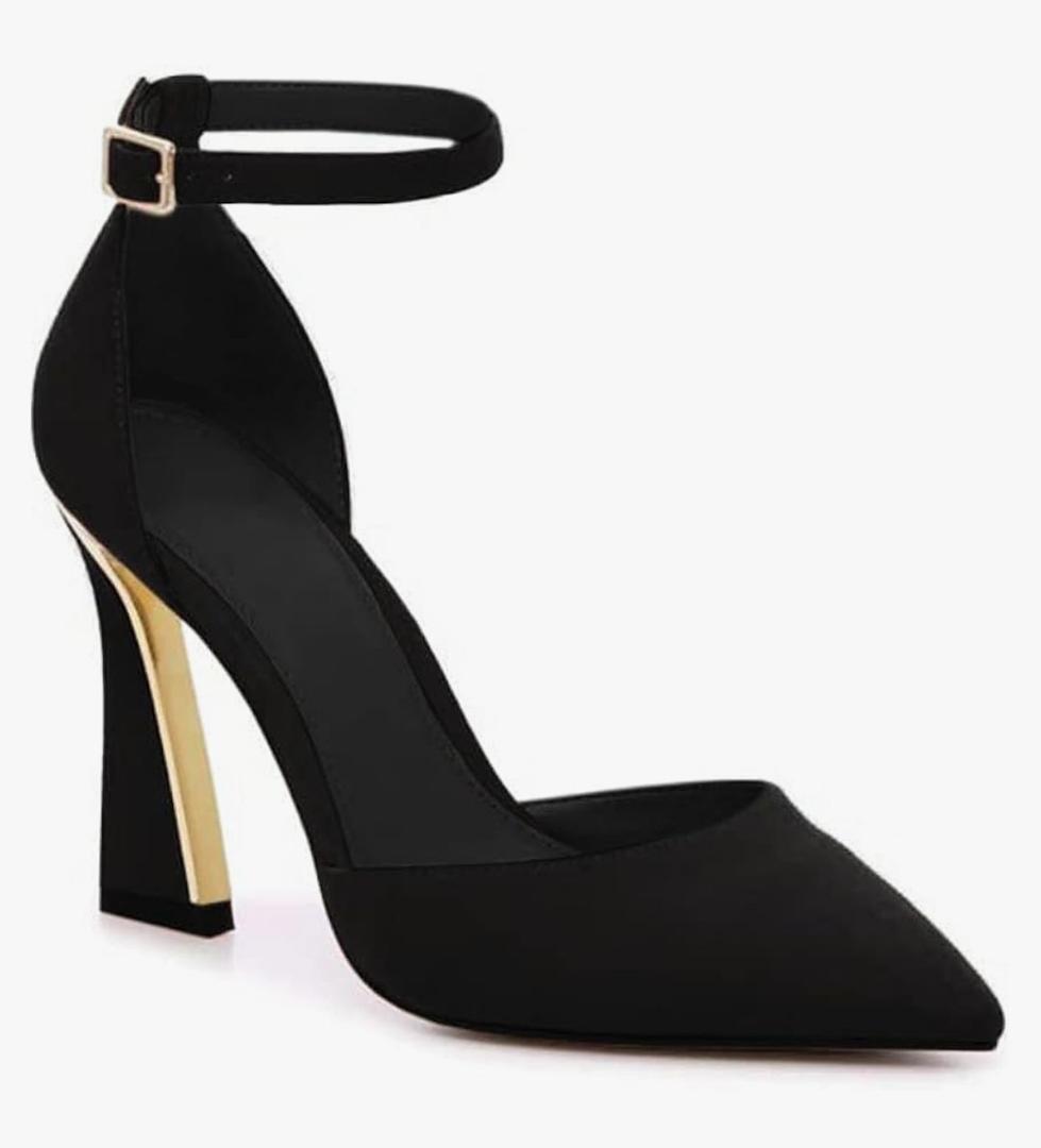 Juliet Holy Womens Pumps Point Closed Toe Heels Buckle Ankle Strap D'Orsay Heeled Sandals 7 1/2