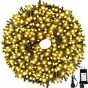 MZD8391 328FT 1000LEDs Christmas Lights Outdoor Indoor 8 Modes for Christmas Tree Party Decoration, 100% UL Listed (Warm White)