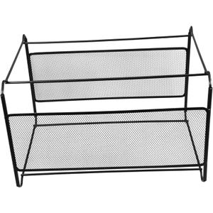 Housoutil File Racks for Desktop Document Holder Paper Organizer Mesh File Organizer Black