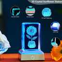 Inspiring gifts suitable for women, Sunflowers Flower Night Lamp,Rechargeable Cordless Touch Table Lamp,Festival Restaurant Bedroom Bar Coffee Shop Birthday Gifts for Women Mom (you're awesome)