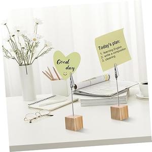 20pcs Vertical Memo Holders with Clips Rustic Table Card Holders for Photos Menus Notes Elegant Place Card Display Stands for Home Office Parties