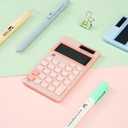 Mr. Pen - Standard Function Solar Calculator, 12 Digits, Light Pink, Pocket Size