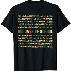 Easy 100 Days of School Shirt for Boys Trucks 100th Day TShirt S