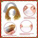 3 x JUNEBRUSHS 120Pcs Christmas Ornament Hooks and Strings, Christmas Ornament Hangers with Snap Ornament String Hooks for Christmas Tree Holiday Party Hanging Decorations (Gold, Silver)