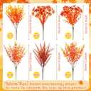 Giegxin 70 Bundles Artificial Fall Flowers for Outdoors Decoration Fall Fake Autumn Plants UV Resistant Faux Plastic Mums No Fade Boston Fern for Thanksgiving Garden Patio Porch Autumn Indoor Decor