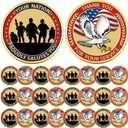 Misdary 30 Pcs Military Challenge Souvenirs Thank You Veterans Souvenirs Bulk Commemorative Thank You for Your Service Military Retirement Gifts for Men Women Veterans Day