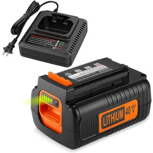 ANTRobut 3.5Ah Replacement for Black and Decker 40V Lithium Battery and Charger, Compatible with 40V Black and Decker Battery LBX2540 LBX2040 LBX1540 LBXR36