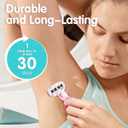 DreamGenius Travel Razors for Women, Travel Size Toiletries Include 1 Handle and 2 Cartridges, Extra Smooth 5-Blade Travel Essentials Razor with Case for Shaving, Pink