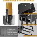 4Pack Heavy-Duty Post Base Anchor Bracket for 6"x6" Wood Post (Actual Size: 5.5" x 5.5") with Air Flow Channel for Wet Concrete Foundation, Suitable for Deck Railing, Fence, Gazebo [Patent Pending]
