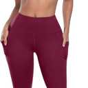 LZYVOO Leggings with Pockets for Women, 6 Packs Soft High Waisted Tummy Control Workout Yoga Pants (XL)