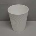 UUJOLY Plastic Small Trash Can Wastebasket, Garbage Container Basket for Bathrooms, Laundry Room, Kitchens, Offices, Kids Rooms, Dorms, (White, 1.8 Gallon)