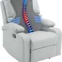 HOMBYS Ergonomic Lumbar Support Pillow for Recliner,Memory Foam Chair Back Support Cushion for Elderly,Extra Large Lumbar Support Pillow,Low Back Pain Relief Cushion,Dark Grey