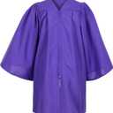 Matte Kindergarten Preschool Graduation Gown and Cap Set with Year Tassel for Kids (Purple)