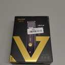 Groin & Body Hair Trimmer for Men - Electric Shaver for Pubic Hair, Chest, Legs - Ball Pubic Groomer, LED Light, Replaceable Ceramic Blade Heads, USB-C Recharge Dock, Waterproof Hygiene Razor (Gold)