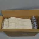 Velvet Felt Hangers 50 Pack, Non Slip, Slim, Space Saving, Ivory