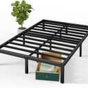 ZINUS 14 Inch Elias Metal Platform Bed Frame, Steel Support, No Box Spring Needed, Easy Assembly, Queen (Black)
