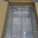 Hudgan Set of 8 Clear Plastic Storage Bins 4 Large and 4 Small Stackable Storage Containers for Pantry Organizers and Kitchen Storage, Cabinet, Freezer, Under Sink Organization