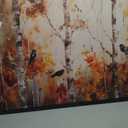 Farmhouse Birch Tree Living Room Large Wall Art Abstract Autumn Forest Birds Framed Canvas Wall Decor Rustic Fall Trees Pictures Print Painting Modern Home Artwork for Bedroom Bathroom Kitchen 30"x60"