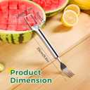 [4 Packs] 2-in-1 Stainless Steel Fruit Cutter and Fork, Dual Head Watermelon Fork Slicer Cutter Tool, Multifunctional Fruit Cutting Tool Kitchen Gadgets for Family Parties Camping