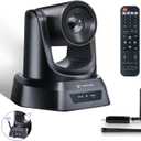 Wireless Conference Room Webcam, Church Live Streaming 20X USB 1080P 60fps PTZ Camera for Worship Services Online Conference, Works with Zoom, Skype OBS Easy to Set Up