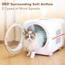 Pet Dryer Box with LED 30 Million Negative Ions&Multi-Function, 360 Efficient Automatic and Quite Box for Cats, Dogs, Smart Touch Screen Temperature Control, Safe Design for Pet Hair Dryer