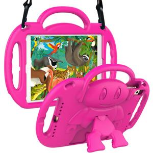 SUPLIK Kids Case for iPad 5th/6th Generation (9.7 inch, 2017/2018), iPad Air 1 & Air 2 & Pro 9.7 Case with Shoulder Strap Handle Stand for Apple iPad 5/6 & iPad Air 1st/2nd Gen, Pink