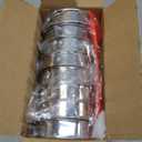 DATANYA 8Pack 4 Inch English Muffin Rings, Stainless Steel Double Rolled Tart Rings, Round Metal Cooking Pastry Ring Molds for Baking