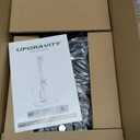 Dual Monitor Stand with Built-in Power Outlet, Vertical Stack Freestanding Monitor Mount for 13-32 inch Flat Curved Computer Screen, Metal Base, Height Adjustable, Max VESA 100x100mm