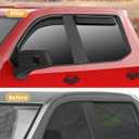 in-Channel Window Rain Guards Compatible with Chevy Silverado/GMC Sierra 1500 2019-2026 Crew Cab, Vent Visors Window Visors Extra Durable Window Deflectors Vent Shades Truck Car Accessories