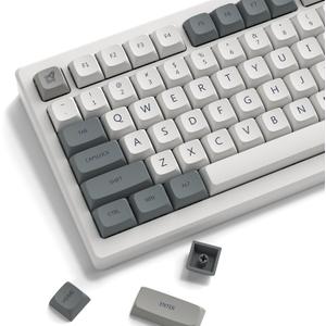 Dagaladoo Retro keycaps Japanese Style Double Shot PBT Keycaps Set dye Sublimation Custom Key caps 139keys Grey XDA Profile Key caps Keyboard for Gateron MX Switches Mechanical Keyboard