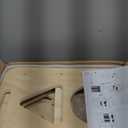 4-in-1 Toddler Kitchen Step Stool, Foldable Learning Standing Tower with Blackboard, Wooden Kitchen Stool Helper for Kids, 1-3 Year Old Boy Girl Gifts