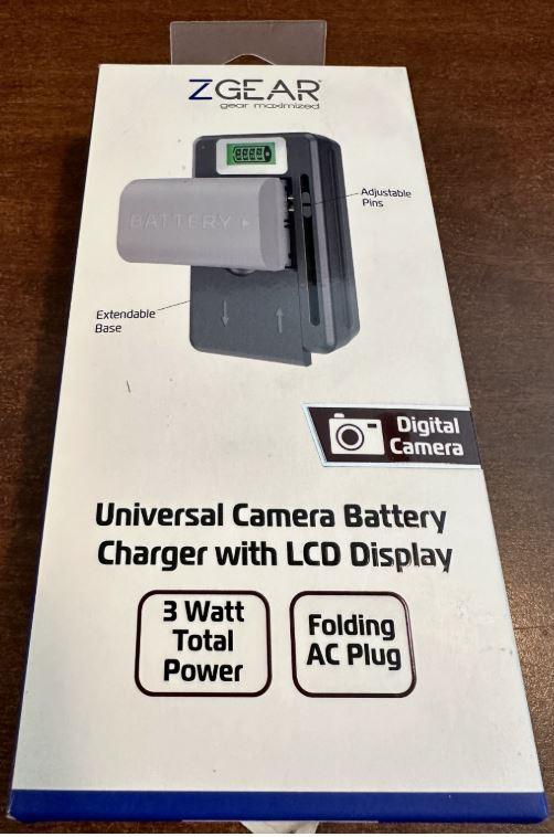 ZGear Digital Camera Universal Camera Battery Charger With LCD Display 3W