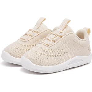 MORENDL Toddler Sneakers Baby Slip On Walking Shoes Non-Slip Breathable Boys & Girls Running Shoes Infant Tennis Shoes Pink Coral 12-15 Months Size 5