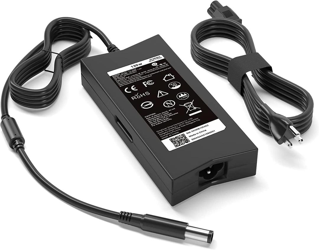 PA-4E DA130PE1-00 7.4×5.0mm 130W Charger Compatible with Dell Inspiron 15 7000 7559,XPS 15(L502x) 17(L702x),JU012 CM161 130W Laptop Charger,130w AC Adapter,D6000 Docking Station Power Cord.