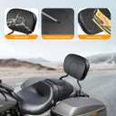PBYMT Detachable Passenger Backrest, Quick Release 2-up Sissy Bar Fit for Harley Davidson Touring Street Glide Road Glide Road King Electra Glide 2009-2024, Gloss Black