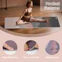 HAHE Yoga Mat Thick (8MM,1/3"), Eco-Friendly POE Non Slip Yoga Mat, High Rebound & Shock Absorption, Anti-Tear & Sweat-Resistant for Yoga, Fitness, Home, Workouts, Large Pilates Mats 72"x24" with Carrying Strap