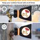 Outdoor Faucet Cover for Winter - 2 Pack 8"H x 6.5"W Hose Bib Covers for Winter Freeze Protection, Reusable Waterproof Pipe Wrap Insulation Cover Socks, Black